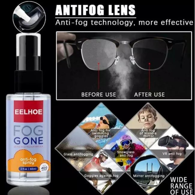 Anti-Nebelspray für Gläser