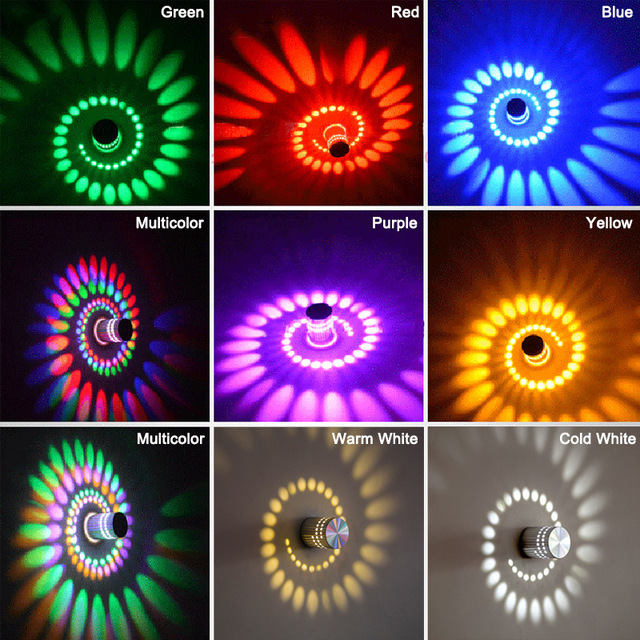 Spiral-LED-Wandlampe
